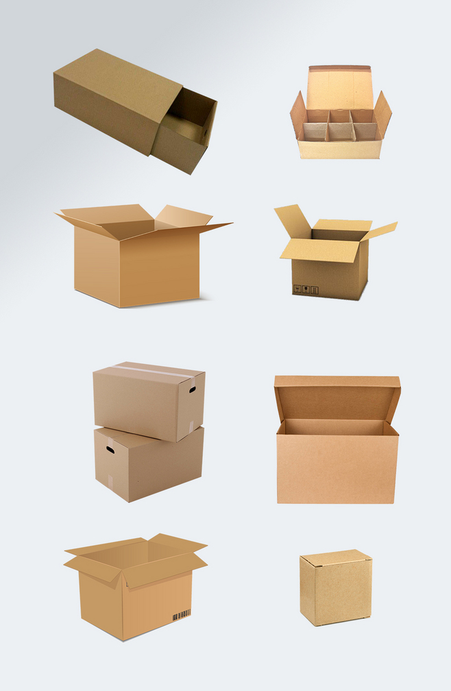 包裝盒紙箱快遞盒免摳素材的應用與優勢